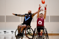 MELBOURNE, AUSTRALIA - NOVEMBER 02: during the 2023 Toyota AFL Wheelchair National Championships at the State Netball and Hockey Centre on November 02, 2023 in Melbourne, Australia. (Photo by Josh Chadwick)