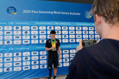 during Day 3 of the 2025 Para Swimming World Series Australia & Victorian Open LC Championships at MSAC Melbourne Australia on 16th February 2025. Photo by Asanka Brendon Ratnayake